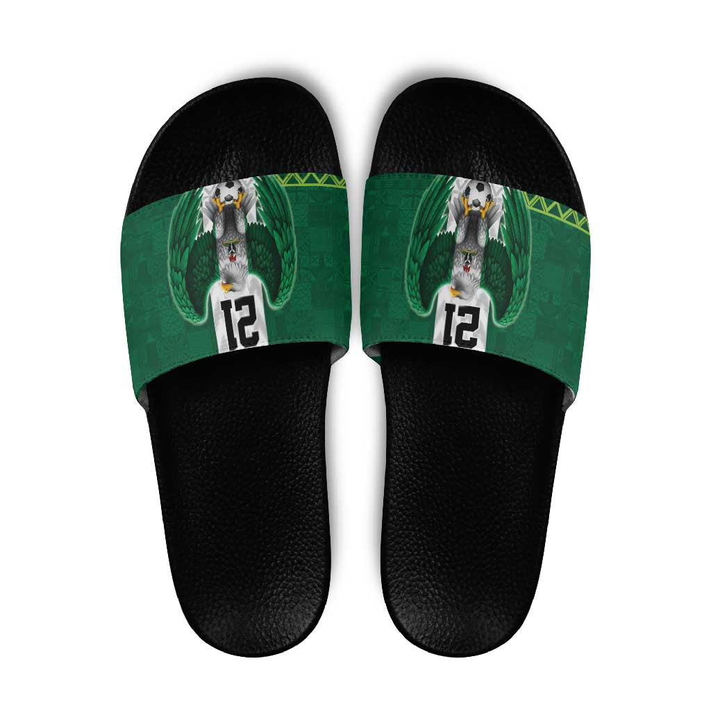 Nigeria Football Custom Slide Sandals Retro Nigeria 20-21 Eagle Flag Motif LT9