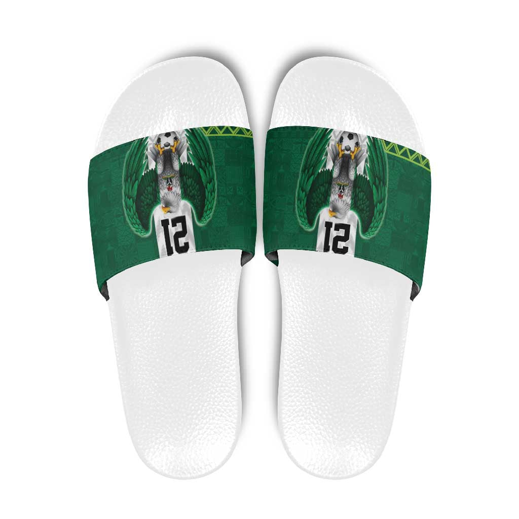 Nigeria Football Custom Slide Sandals Retro Nigeria 20-21 Eagle Flag Motif LT9