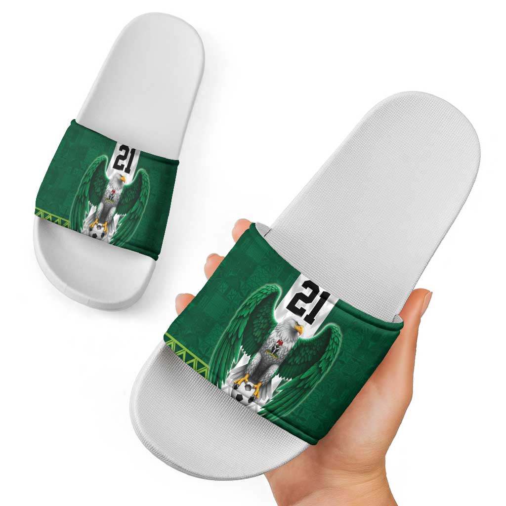 Nigeria Football Custom Slide Sandals Retro Nigeria 20-21 Eagle Flag Motif LT9