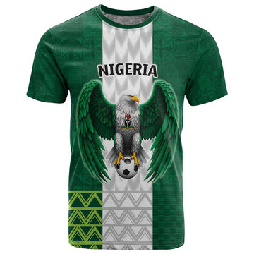 Custom Football African Nigeria T shirt Retro Nigeria 20-21 Eagle Flag Motif LT9