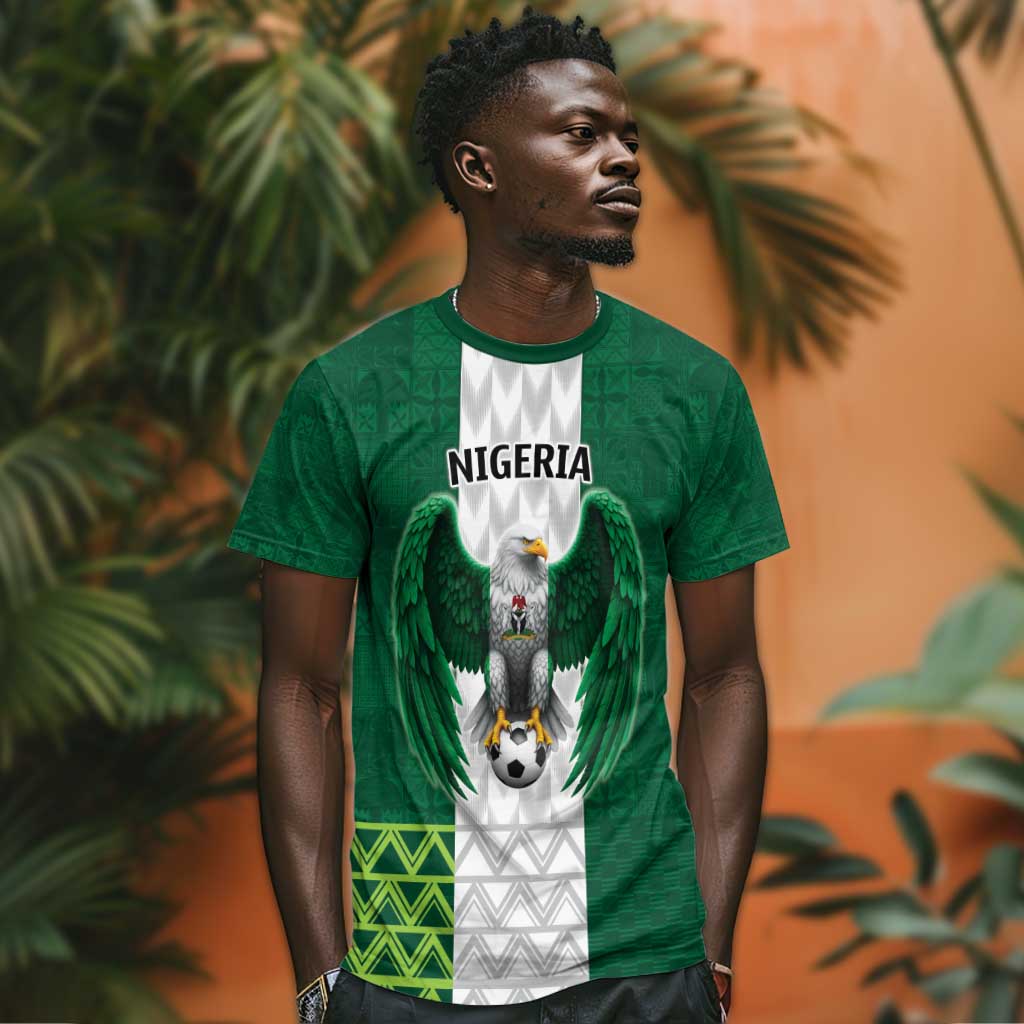 Custom Football African Nigeria T shirt Retro Nigeria 20-21 Eagle Flag Motif LT9
