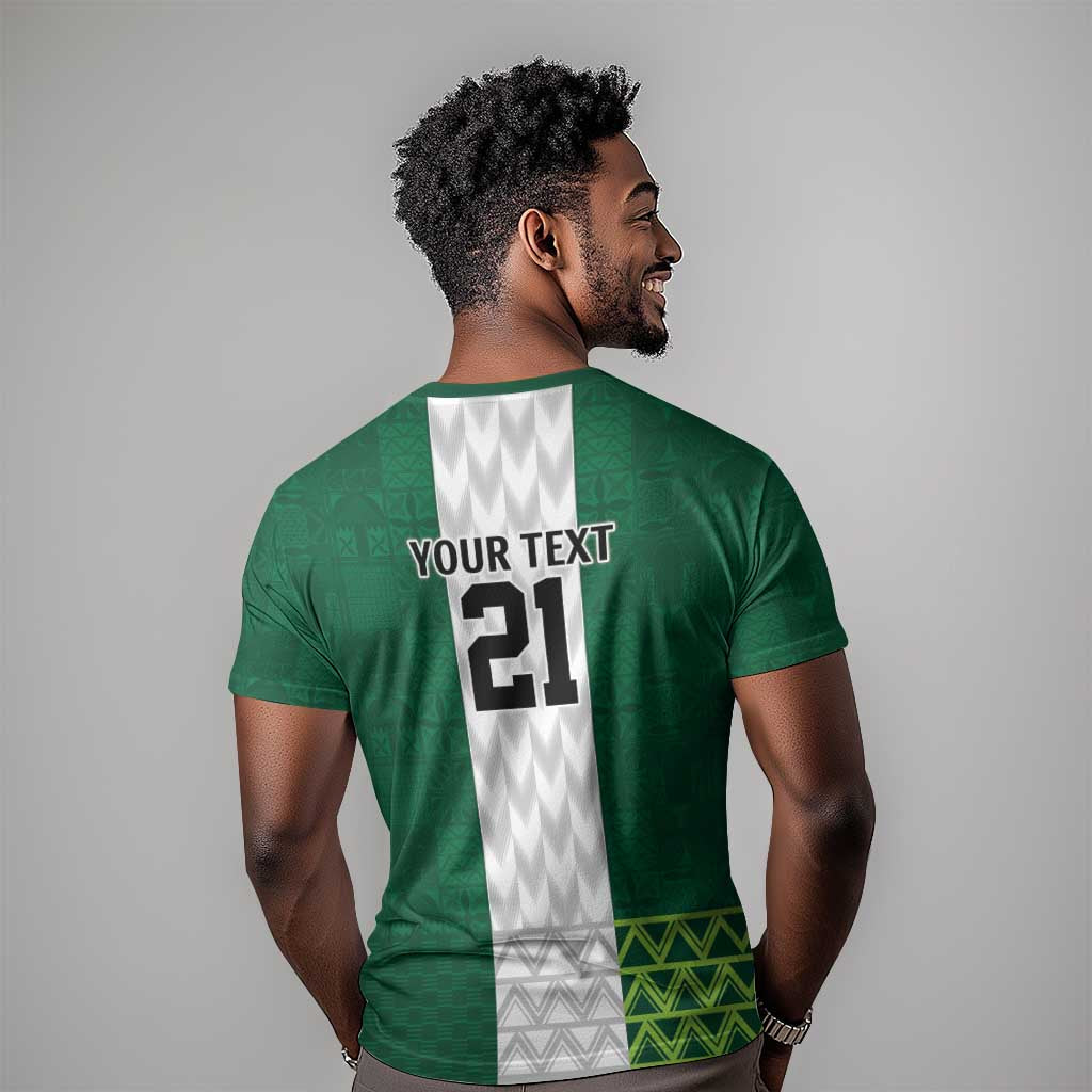 Custom Football African Nigeria T shirt Retro Nigeria 20-21 Eagle Flag Motif LT9