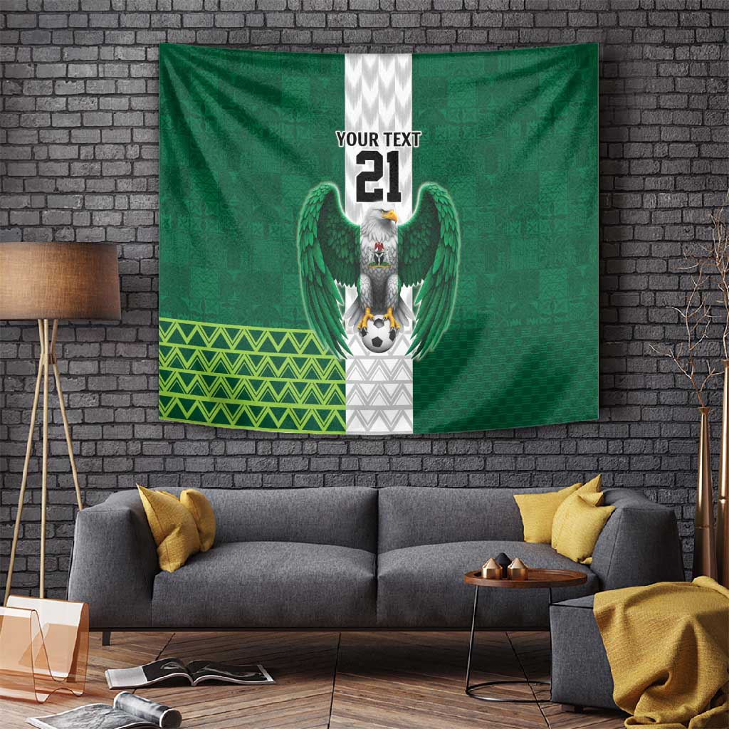Custom Football African Nigeria Tapestry Retro Nigeria 20-21 Eagle Flag Motif LT9