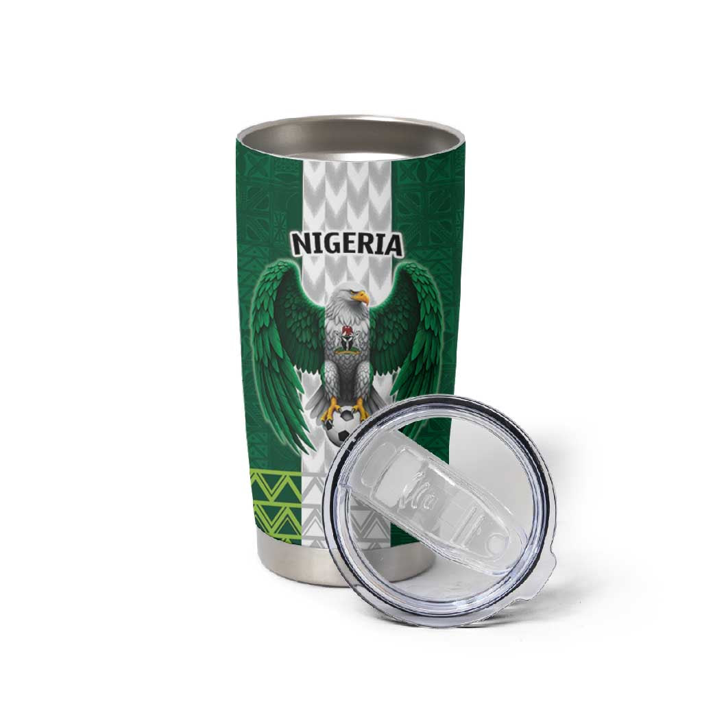 Custom Football African Nigeria Tumbler Cup Retro Nigeria 20-21 Eagle Flag Motif LT9