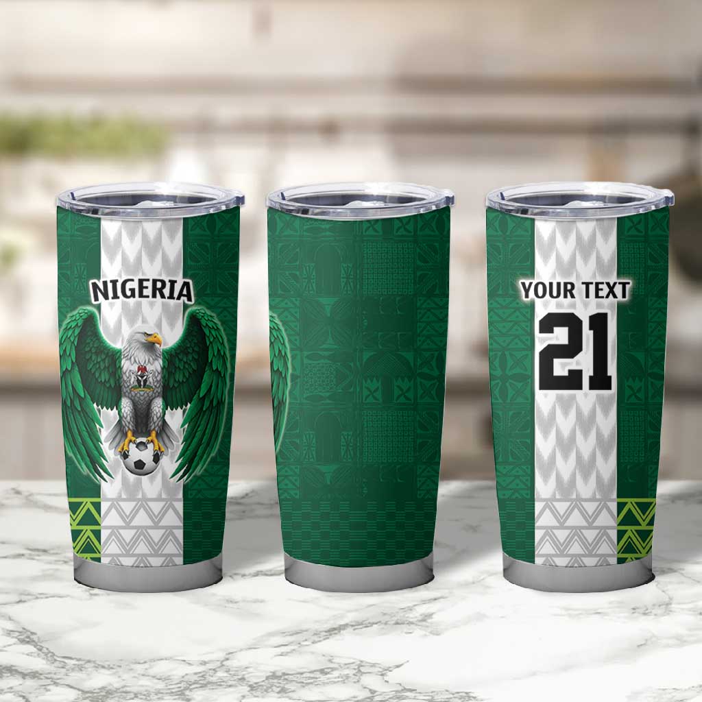 Custom Football African Nigeria Tumbler Cup Retro Nigeria 20-21 Eagle Flag Motif LT9