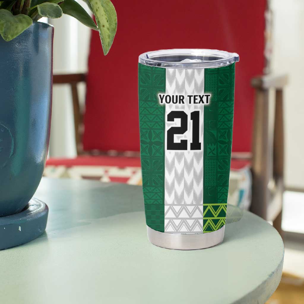 Custom Football African Nigeria Tumbler Cup Retro Nigeria 20-21 Eagle Flag Motif LT9