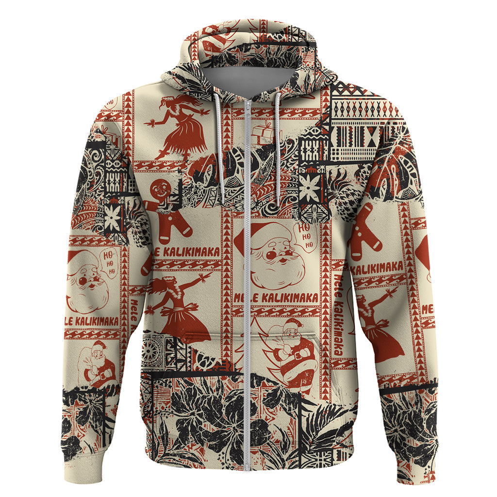 Aloha Hawaii Christmas Hoodie Mele Kalikimaka Tapa Tribal Retro Style LT9