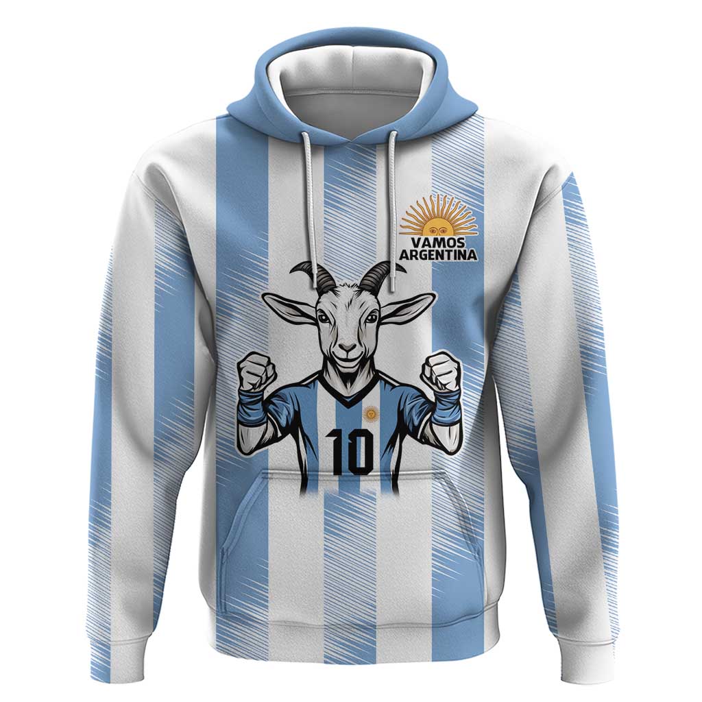 Blue Argentina 10 Goat Hoodie History Champions World Cup LT9