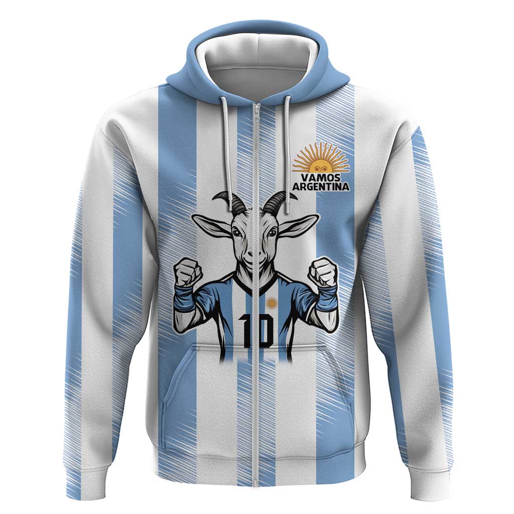 Blue Argentina 10 Goat Hoodie History Champions World Cup LT9