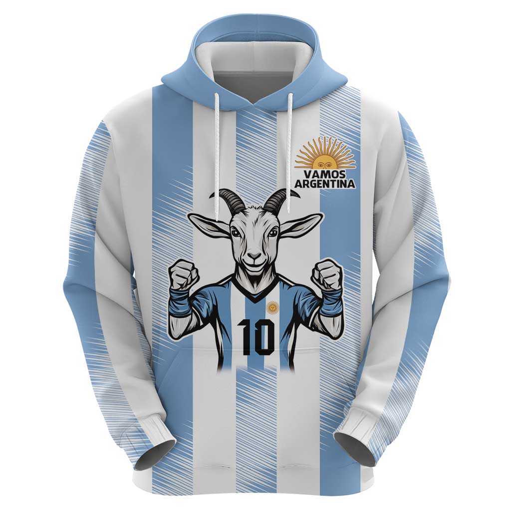 Blue Argentina 10 Goat Hoodie History Champions World Cup LT9