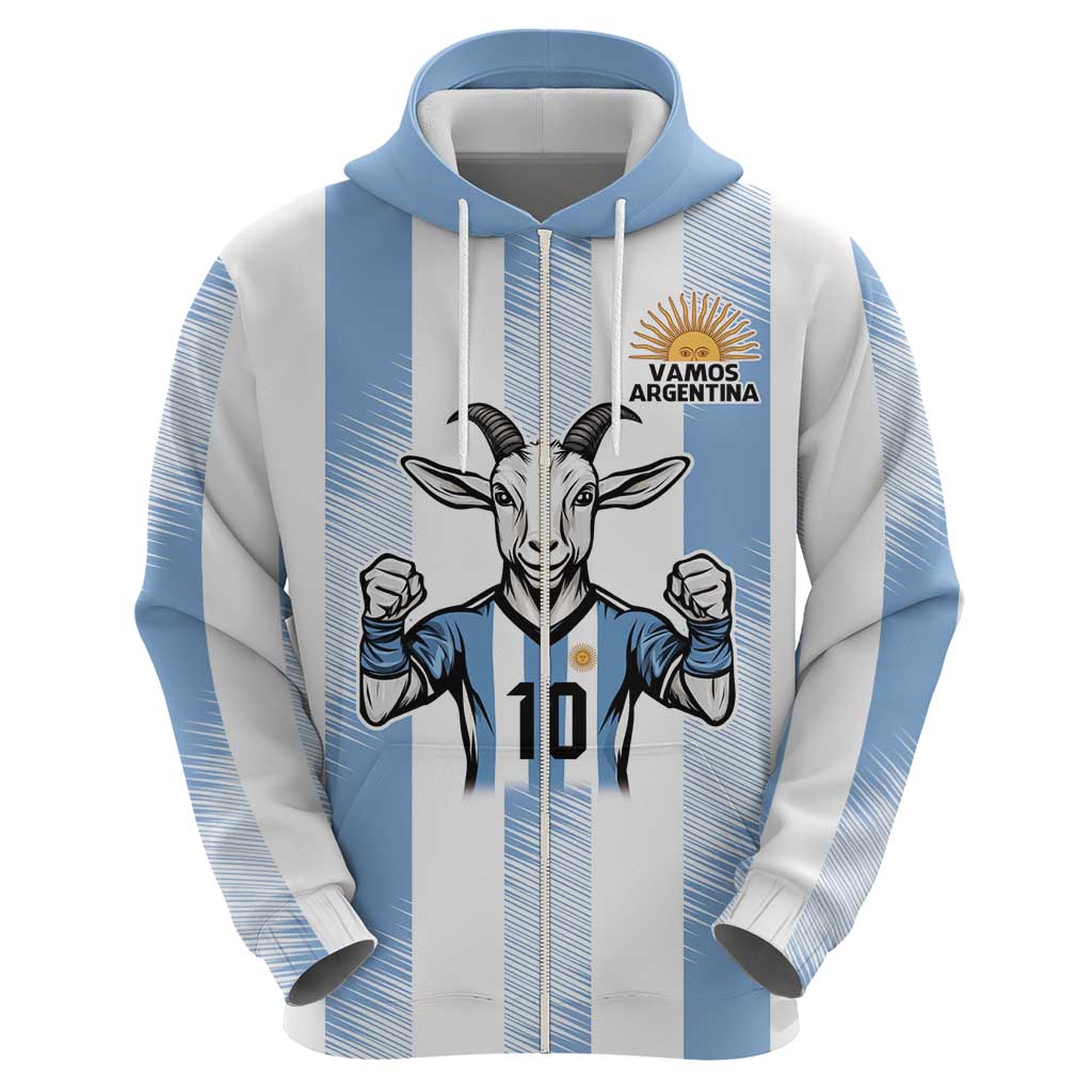 Blue Argentina 10 Goat Hoodie History Champions World Cup LT9