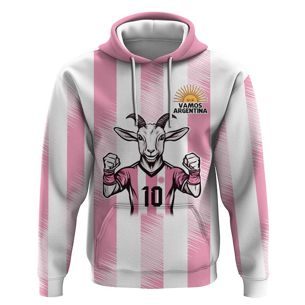 Pink Argentina 10 Goat Hoodie History Champions World Cup LT9
