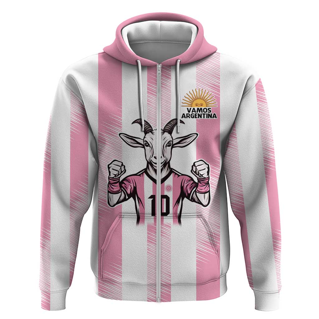 Pink Argentina 10 Goat Hoodie History Champions World Cup LT9