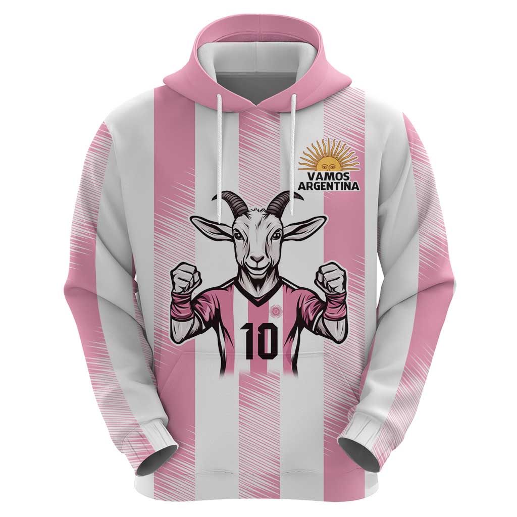 Pink Argentina 10 Goat Hoodie History Champions World Cup LT9