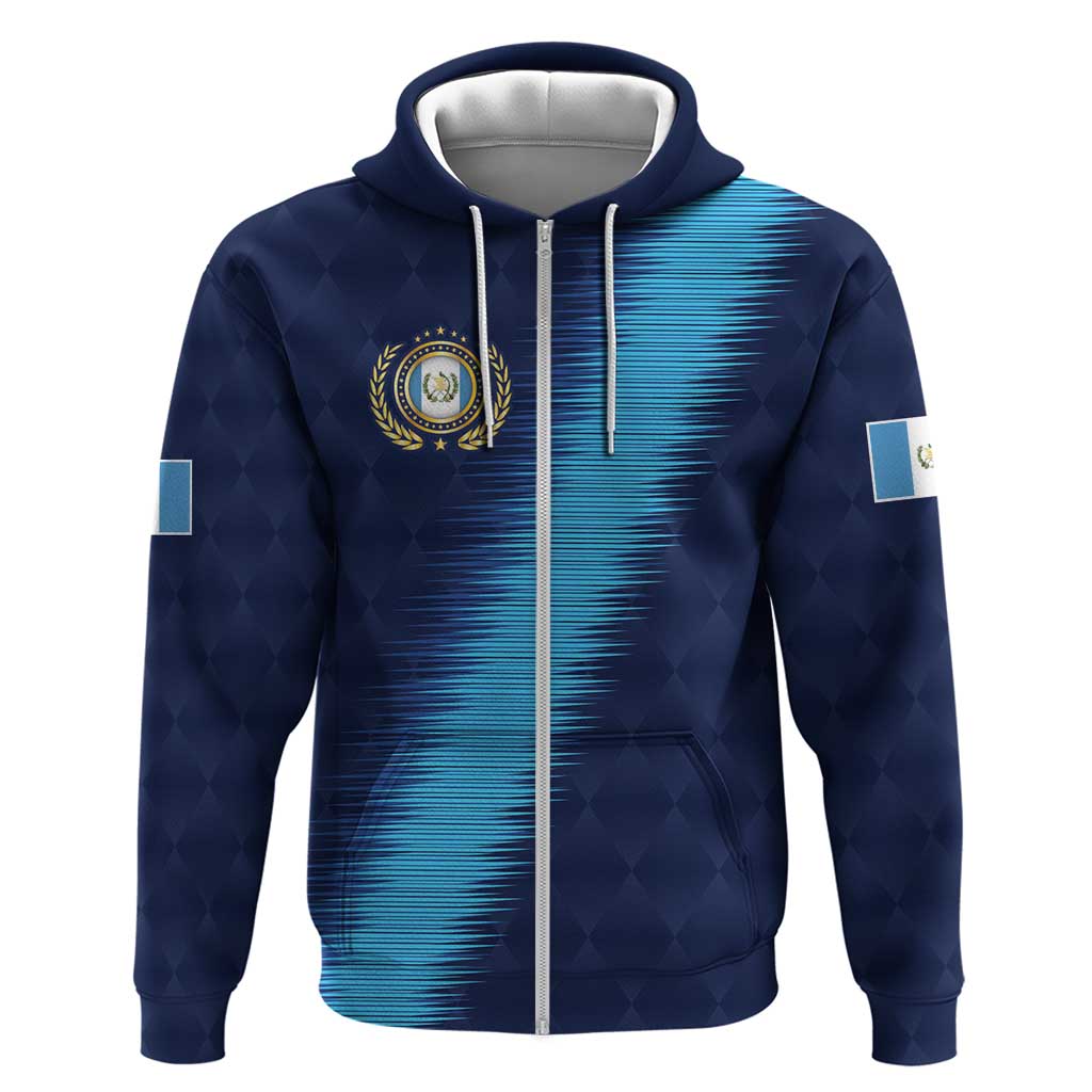 Guatemala Football Custom Hoodie Go Los Chapines Blue Pattern LT9