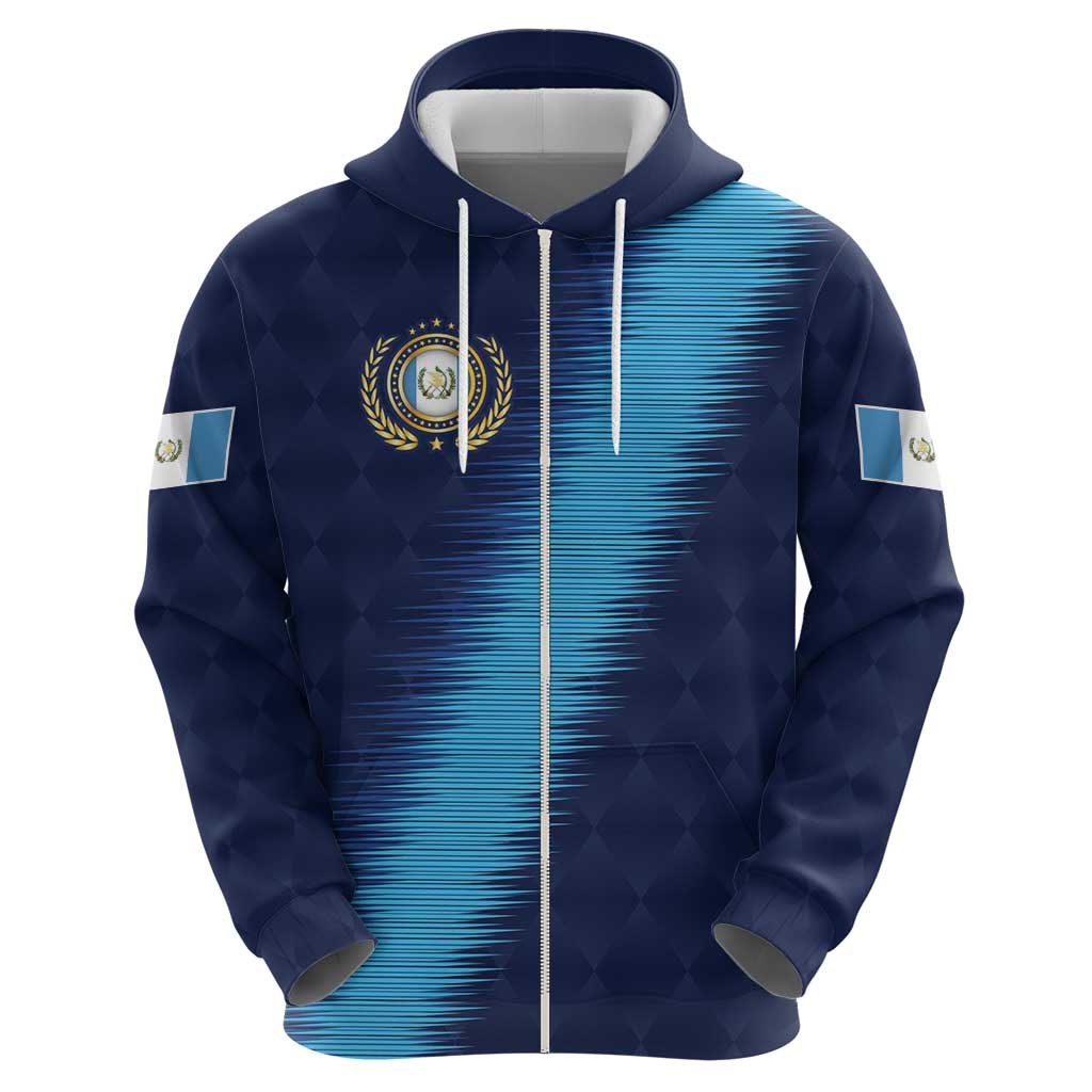 Guatemala Football Custom Hoodie Go Los Chapines Blue Pattern LT9