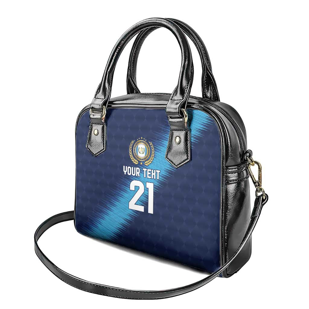 Guatemala Football Custom Shoulder Handbag Go Los Chapines Blue Pattern LT9