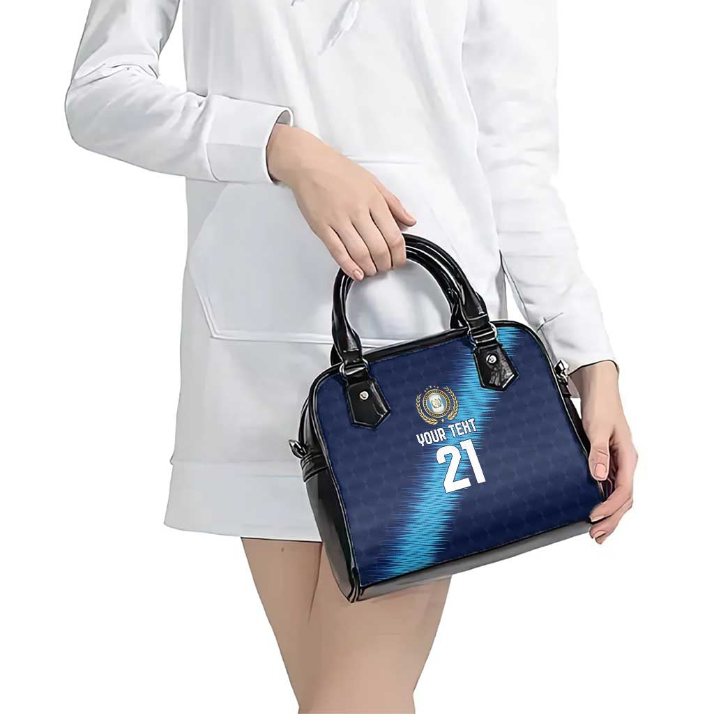 Guatemala Football Custom Shoulder Handbag Go Los Chapines Blue Pattern LT9