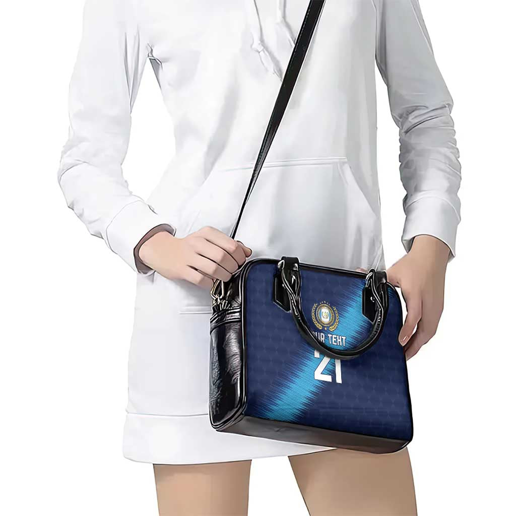 Guatemala Football Custom Shoulder Handbag Go Los Chapines Blue Pattern LT9