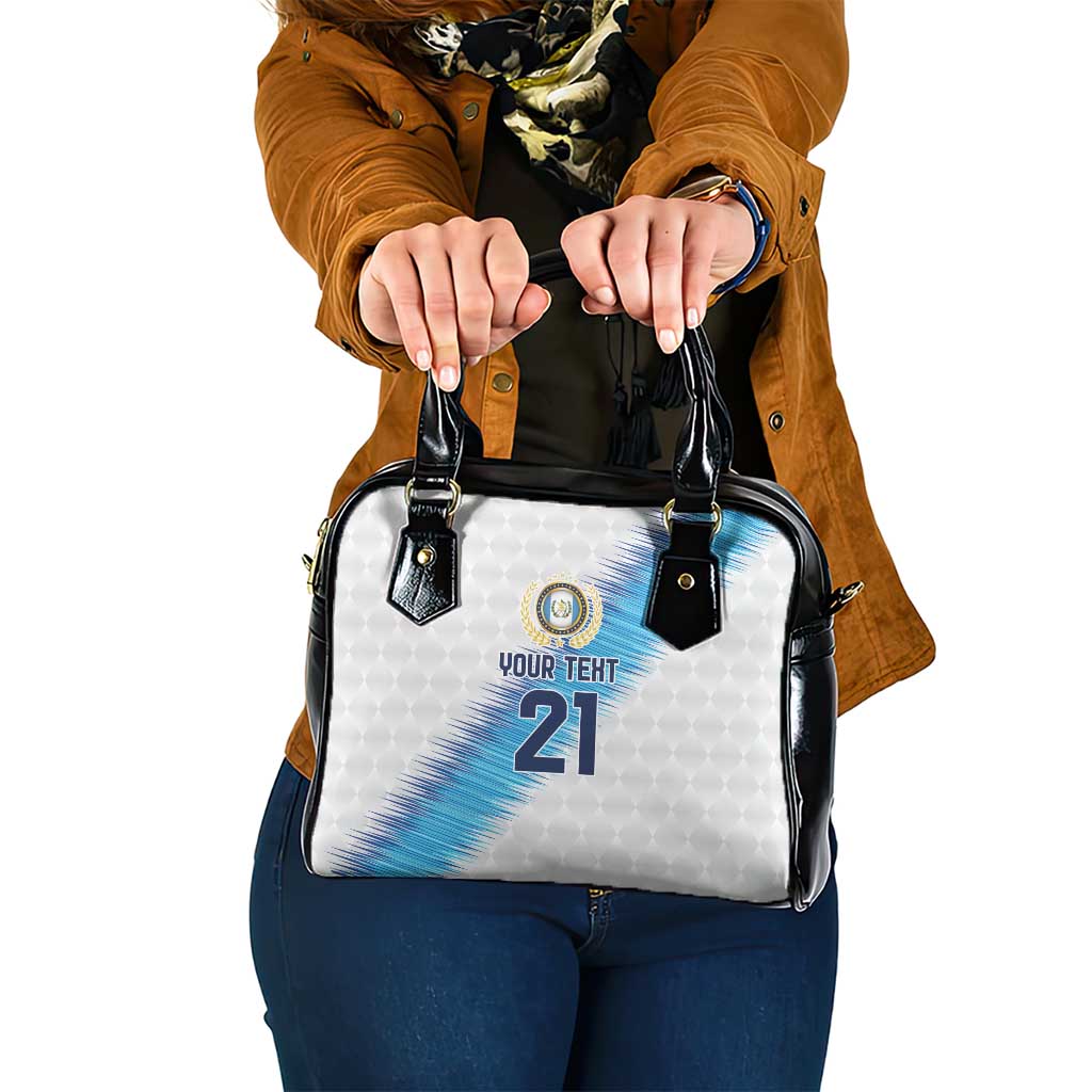 Guatemala Football Custom Shoulder Handbag Go Los Chapines White Pattern LT9