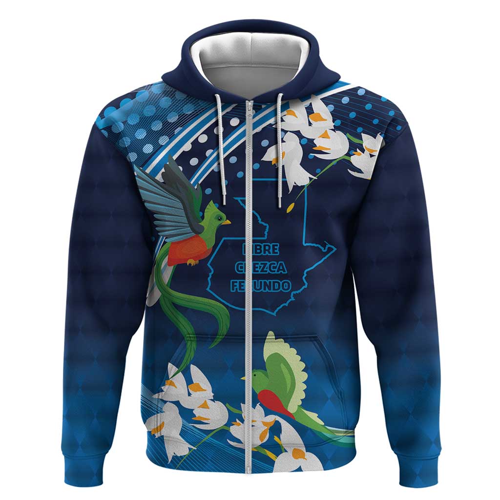 Guatemala Quetzal Bird Hoodie Libre Crezca Fecundo LT9
