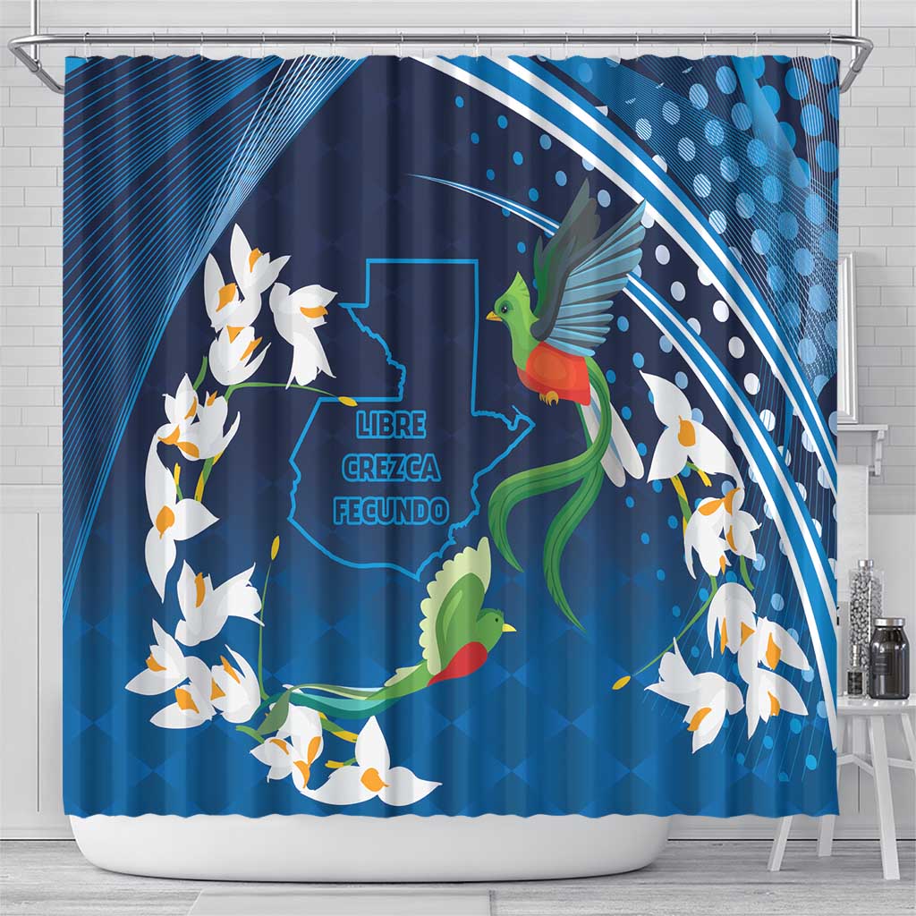 Guatemala Quetzal Bird Shower Curtain Libre Crezca Fecundo LT9