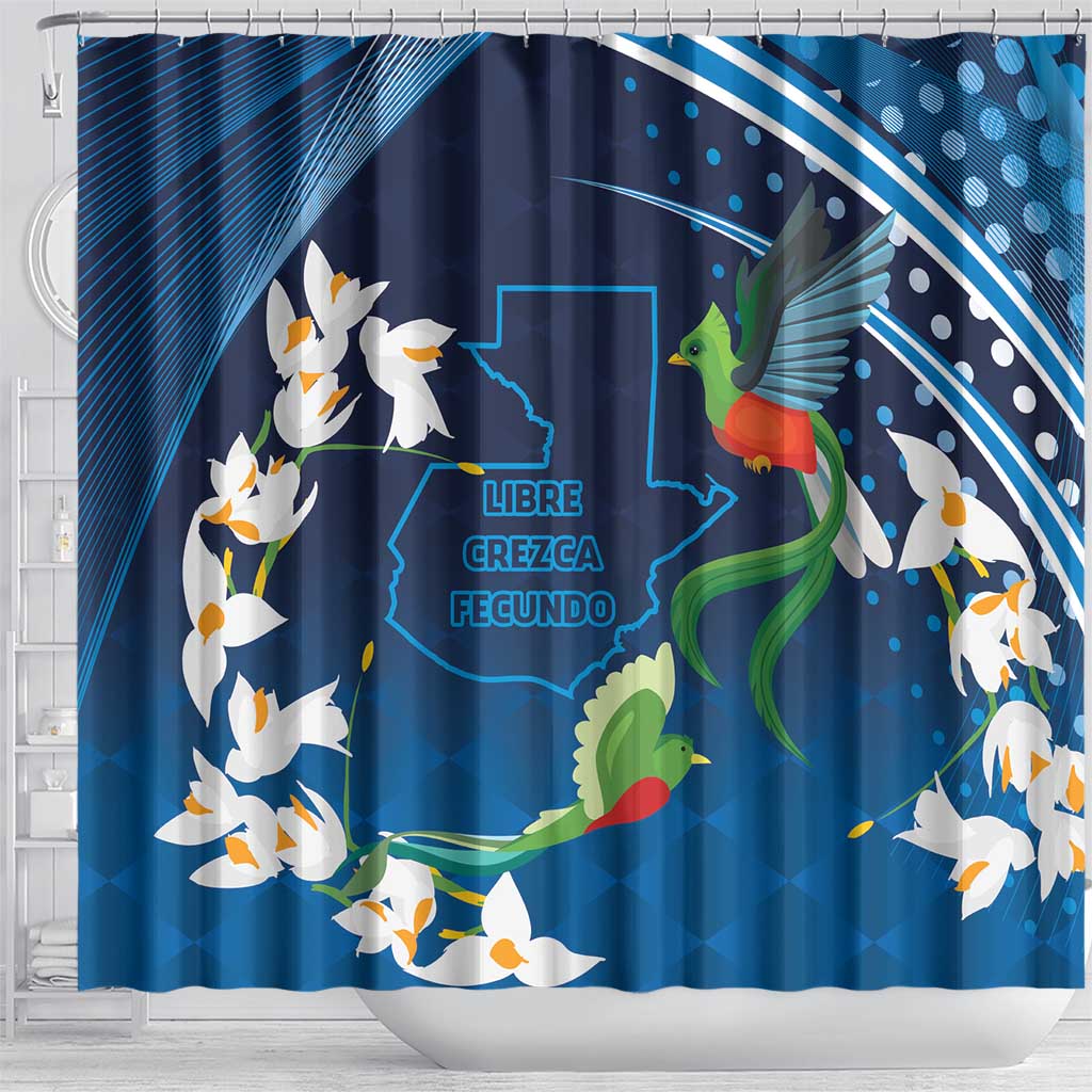 Guatemala Quetzal Bird Shower Curtain Libre Crezca Fecundo LT9