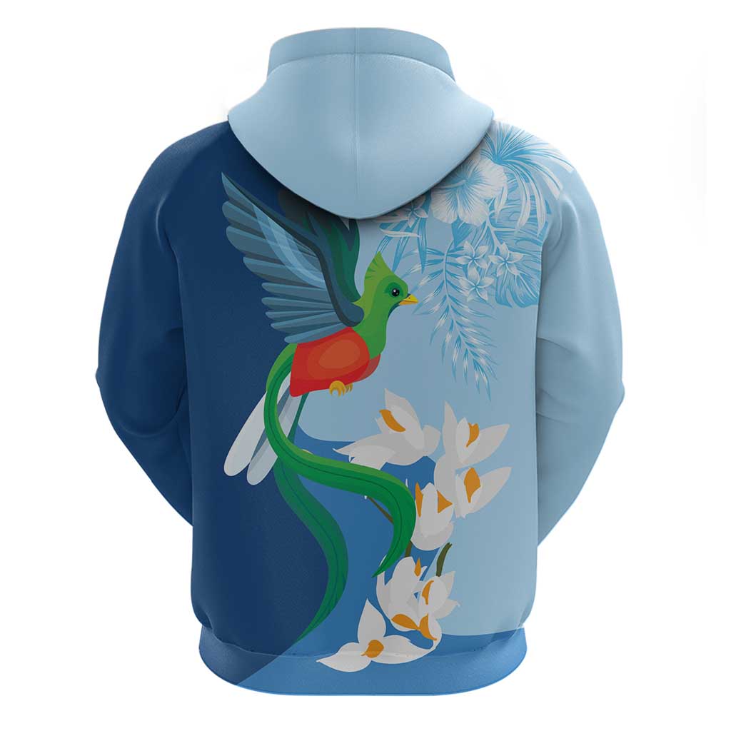 Guatemala Quetzal Bird Hoodie Monja Blanca Flowers LT9