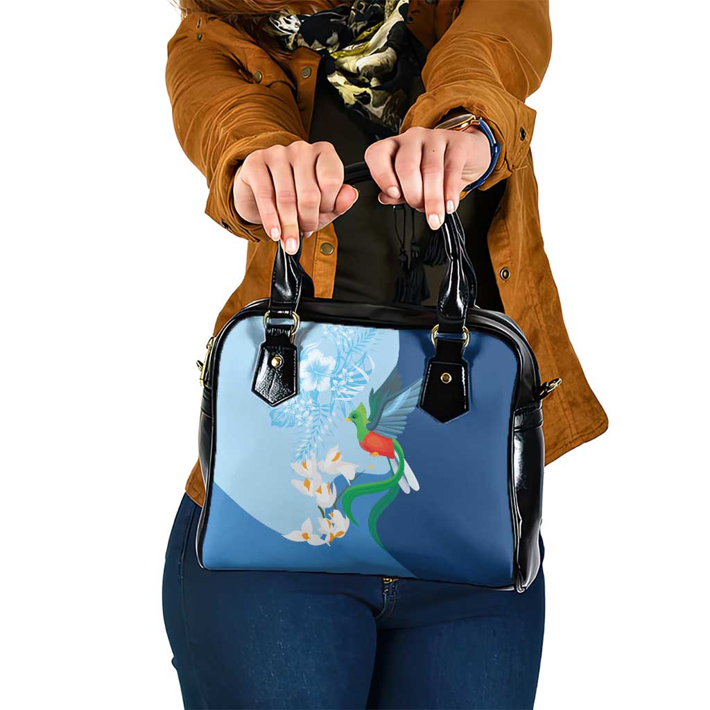 Guatemala Quetzal Bird Shoulder Handbag Monja Blanca Flowers LT9