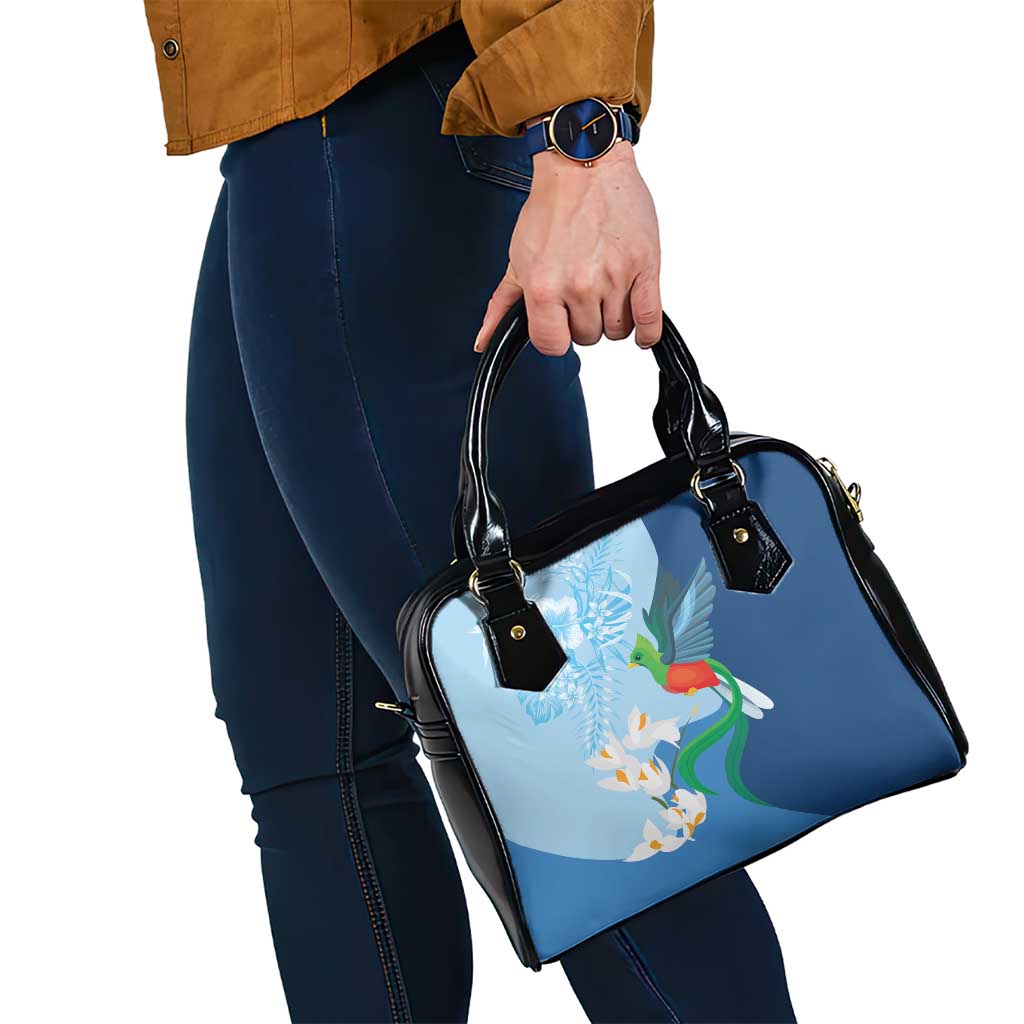 Guatemala Quetzal Bird Shoulder Handbag Monja Blanca Flowers LT9