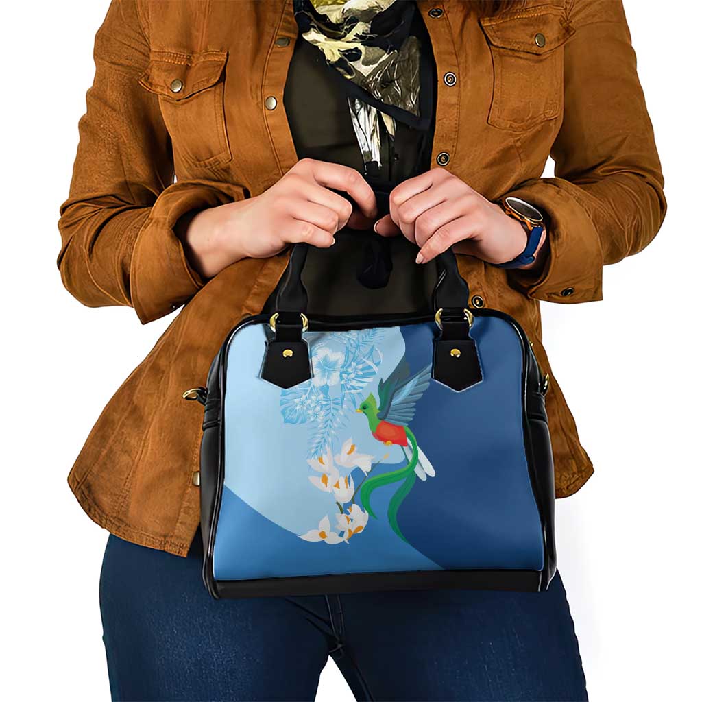Guatemala Quetzal Bird Shoulder Handbag Monja Blanca Flowers LT9