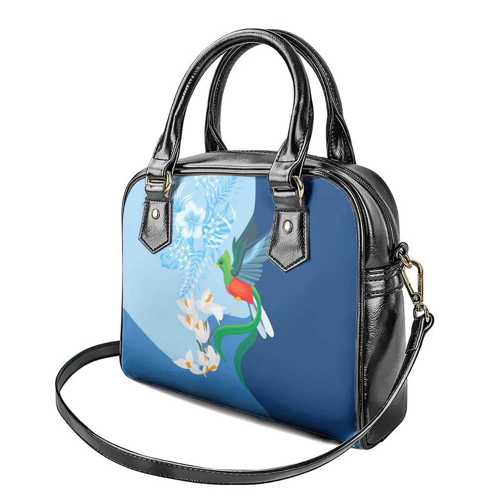 Guatemala Quetzal Bird Shoulder Handbag Monja Blanca Flowers LT9