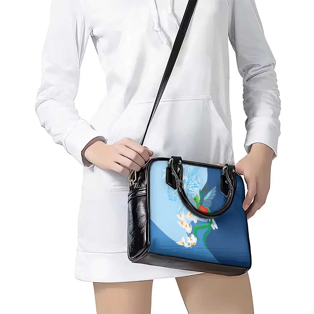 Guatemala Quetzal Bird Shoulder Handbag Monja Blanca Flowers LT9