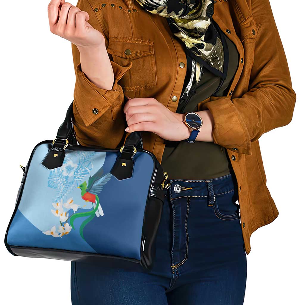 Guatemala Quetzal Bird Shoulder Handbag Monja Blanca Flowers LT9