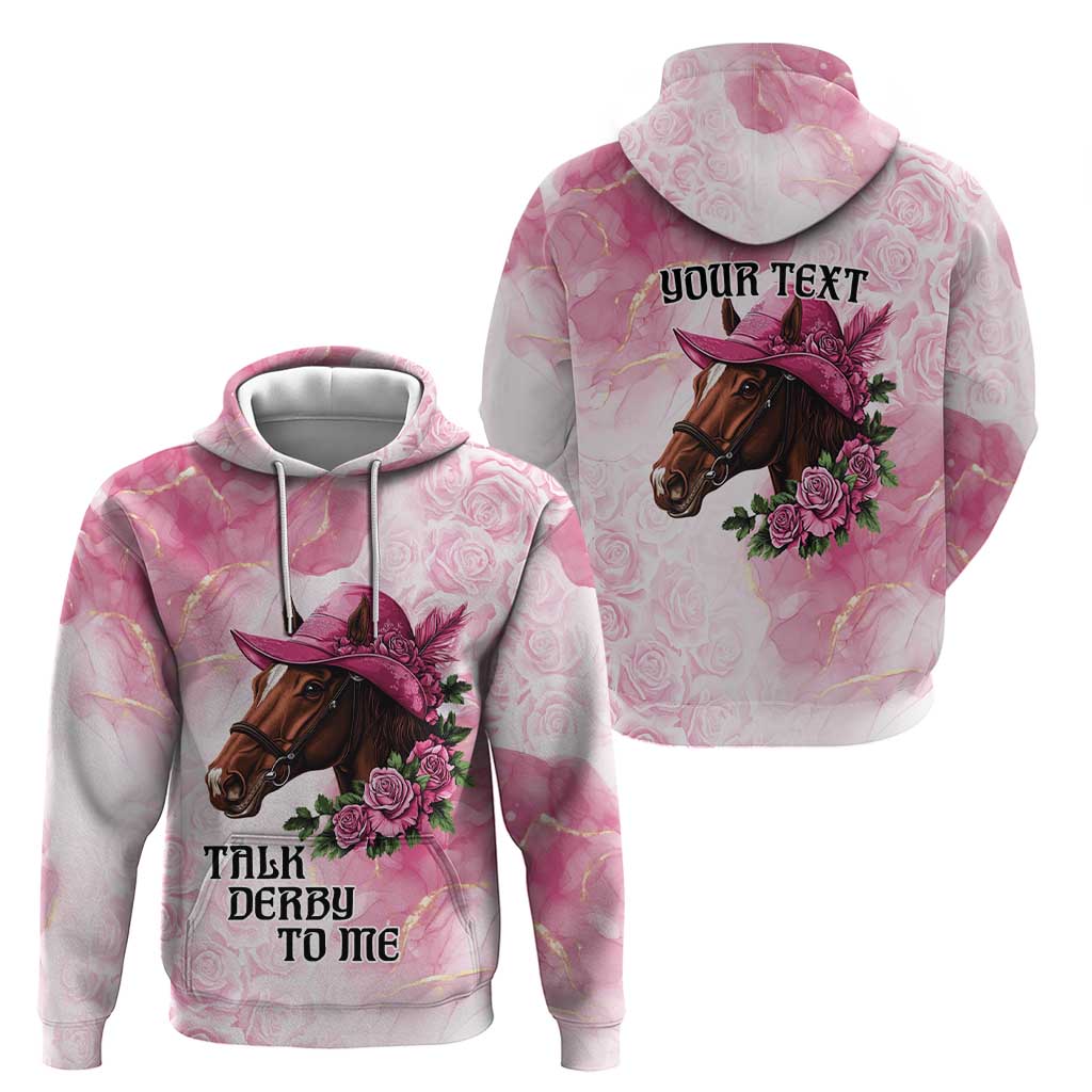 Personalized Kentucky Horse Race Hoodie Big Hats And Horses Pink Out Party LT9