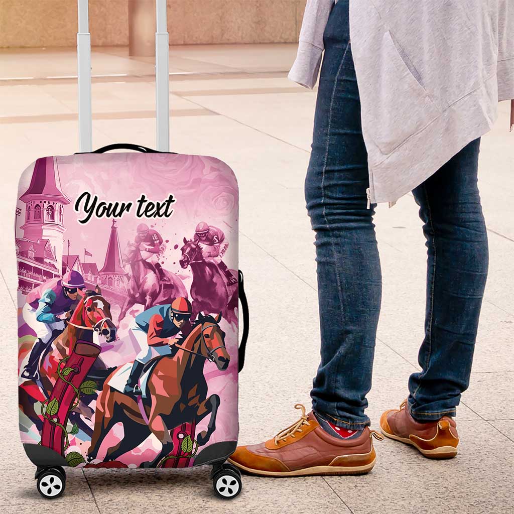 Personalized Kentucky Horse Race Luggage Cover Pink Out Party LT9