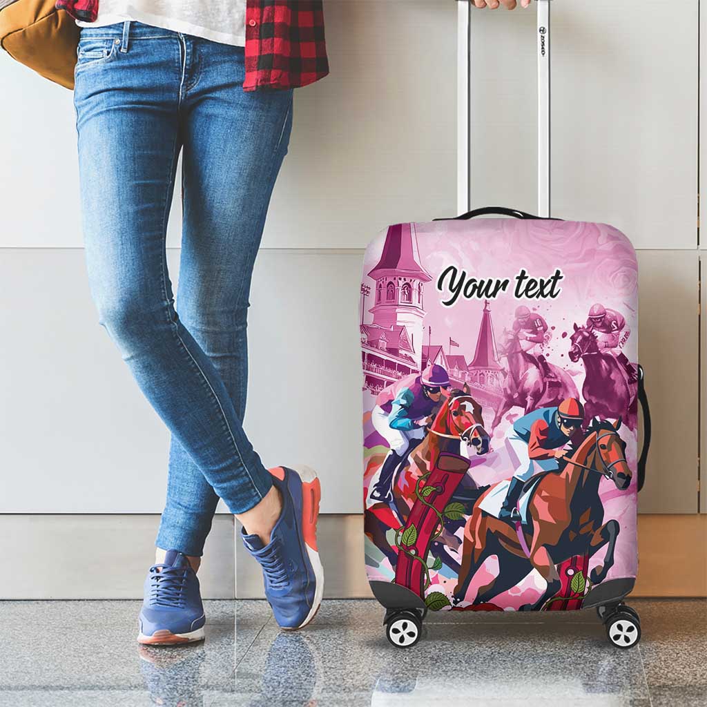 Personalized Kentucky Horse Race Luggage Cover Pink Out Party LT9