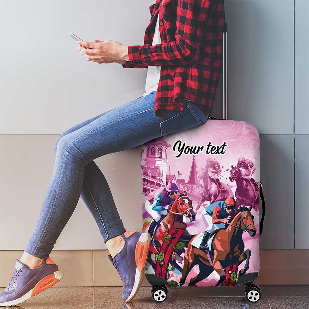 Personalized Kentucky Horse Race Luggage Cover Pink Out Party LT9
