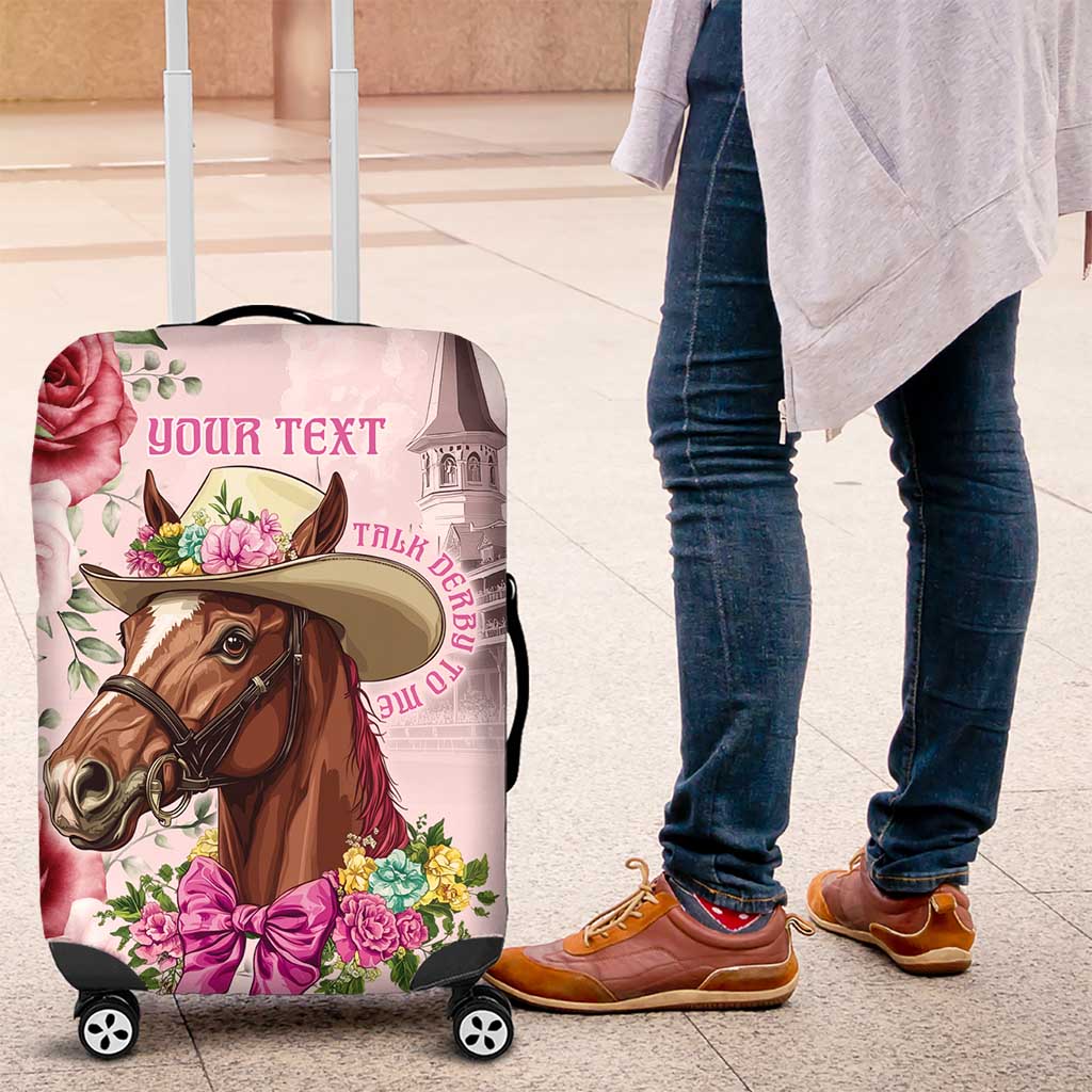 Personalized Kentucky Horse Race Luggage Cover Talk Derby To Me Derby Horse LT9