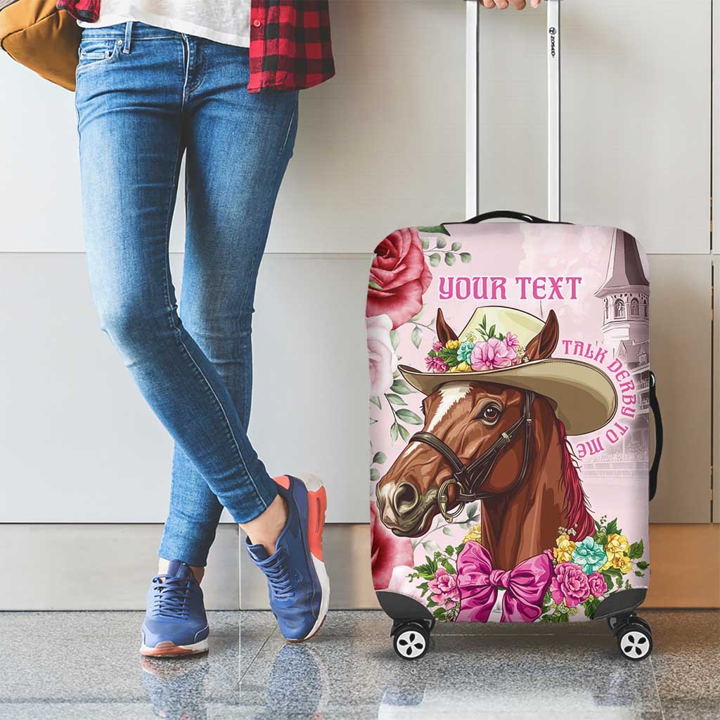 Personalized Kentucky Horse Race Luggage Cover Talk Derby To Me Derby Horse LT9