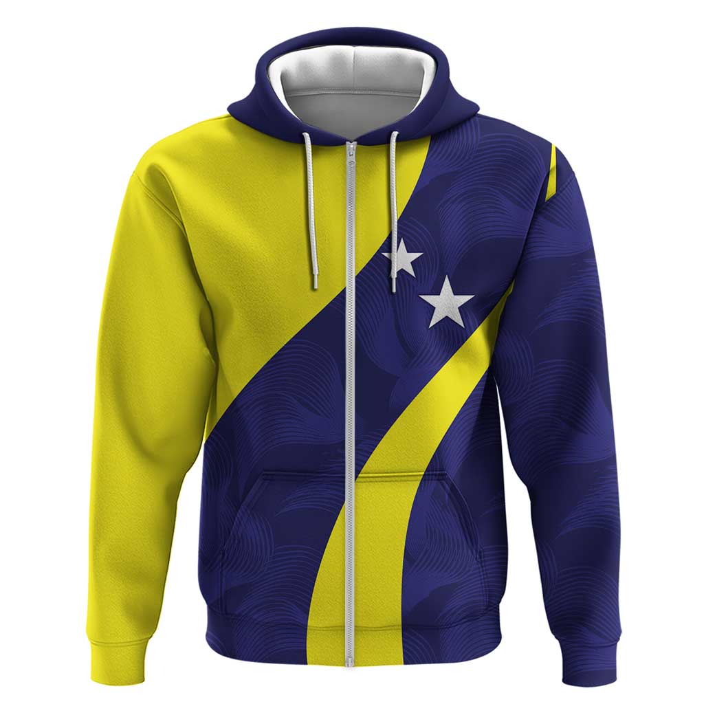 Felis dia di Bandera Curacao Personalized Hoodie Curacao Flag Style LT9