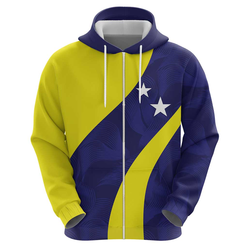 Felis dia di Bandera Curacao Personalized Hoodie Curacao Flag Style LT9