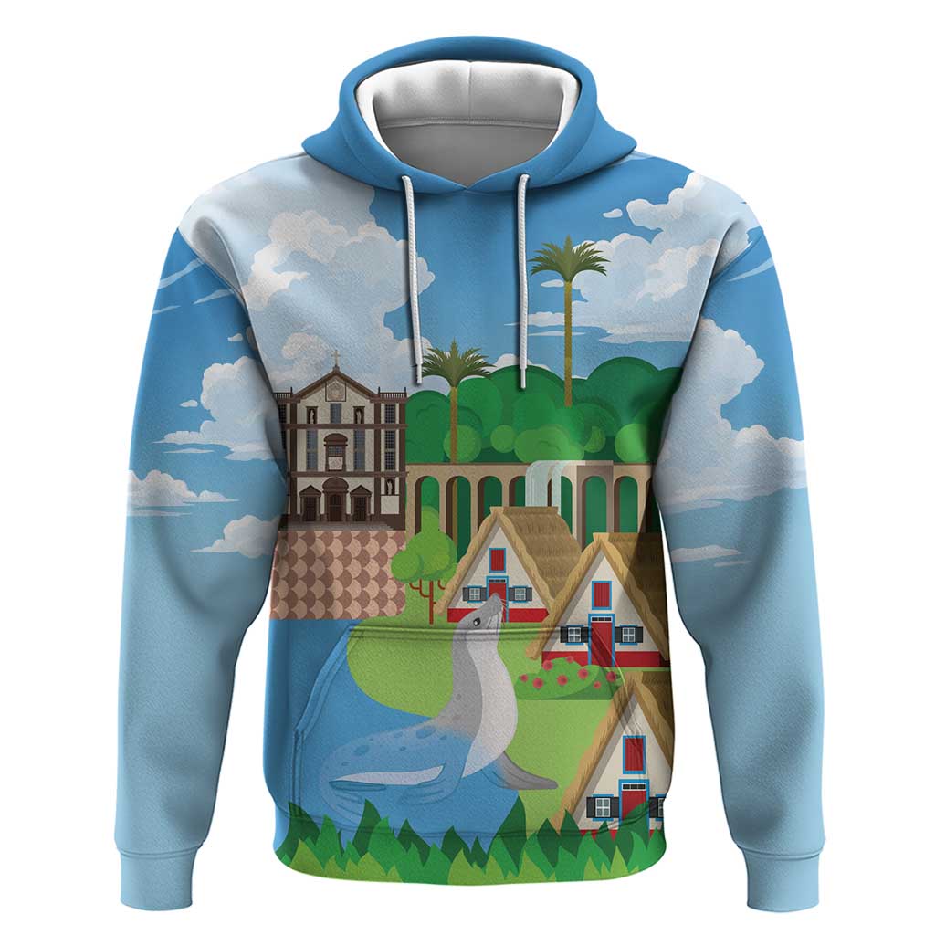 Feliz Dia de Madeira Personalized Hoodie Traditional Palheiros Straw-roofed Houses LT9