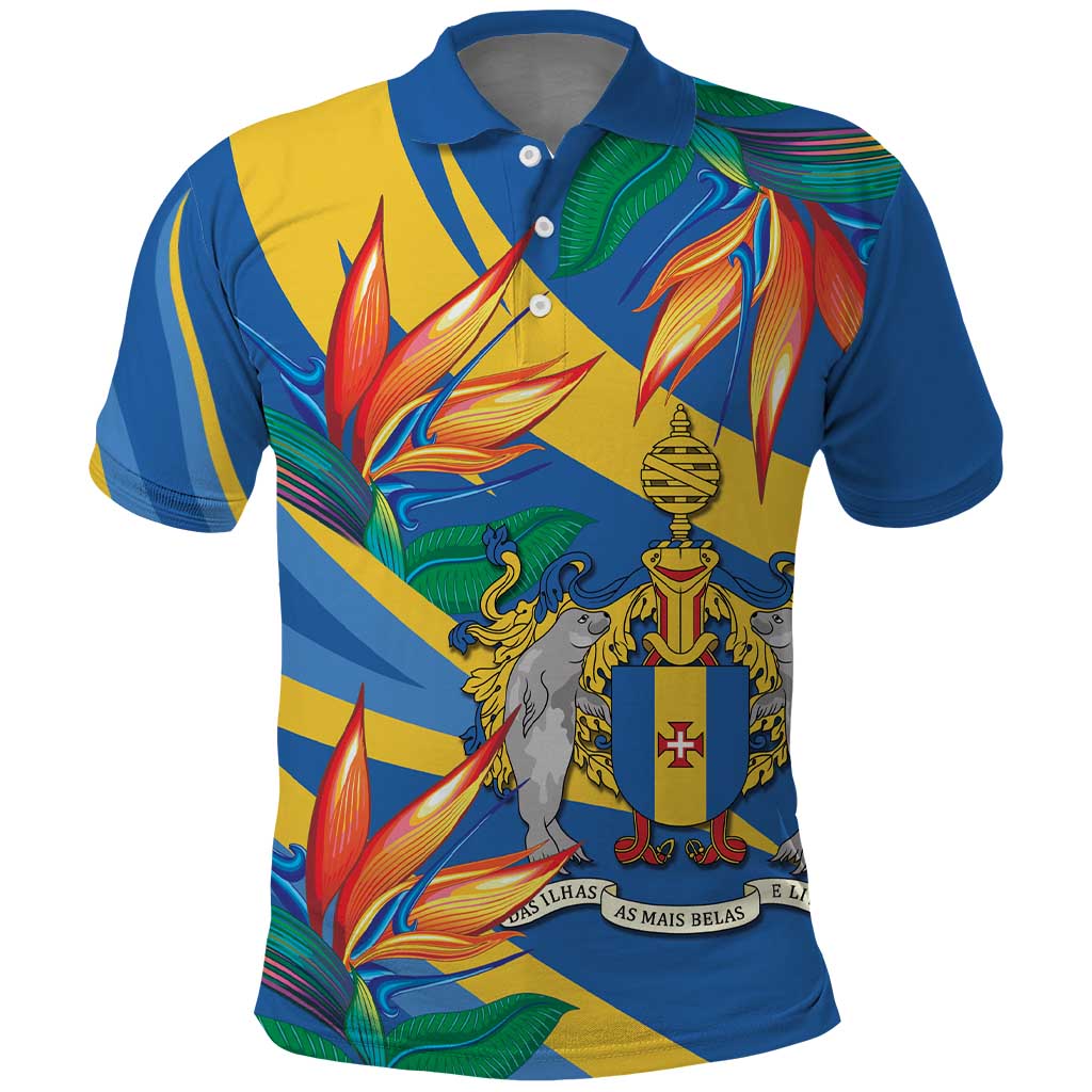 Bird of Paradise Flower Madeira Personalized Polo Shirt LT9
