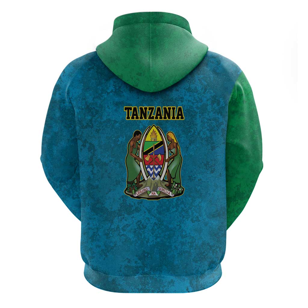 Kilimanjaro Tanzania Hoodie Grunge Flag Map of Tanzania LT9