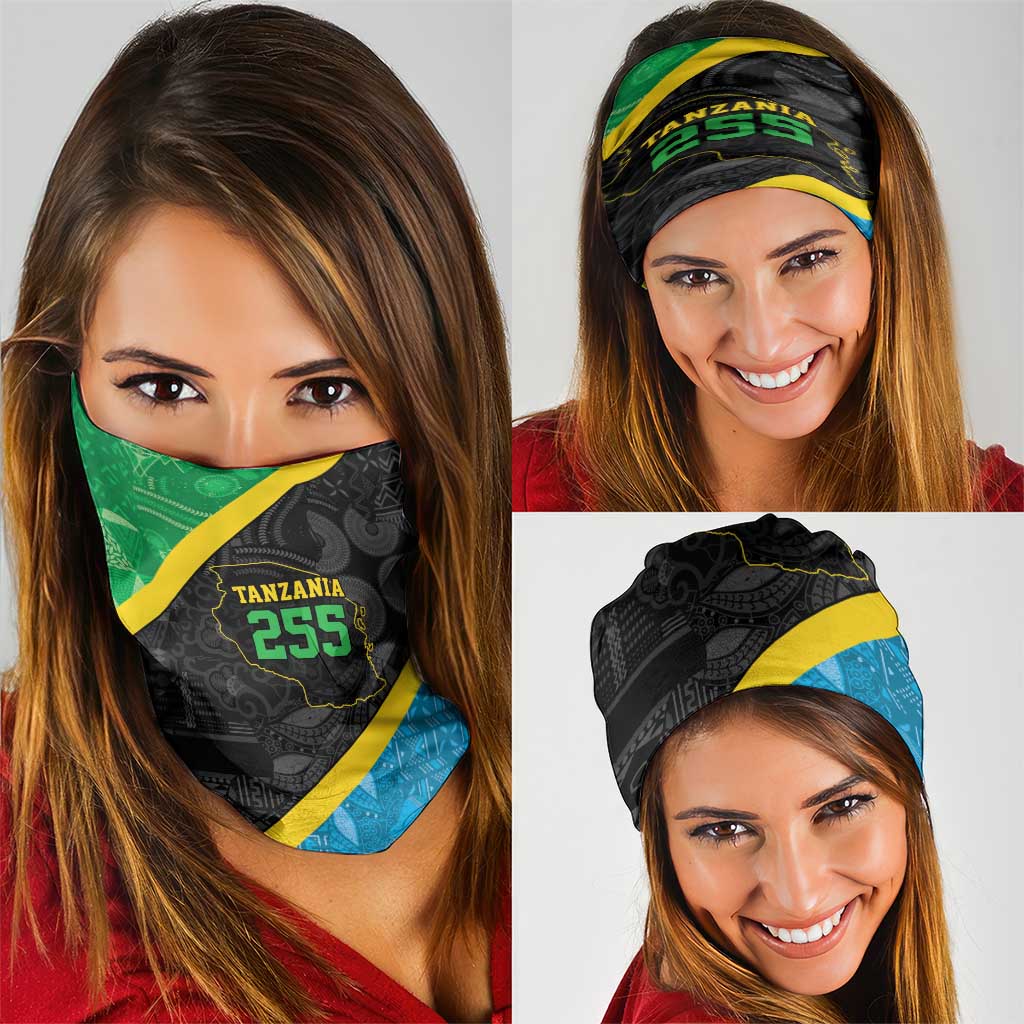 Tanzania 255 Neck Gaiter African Mix Pattern Flag Motif LT9
