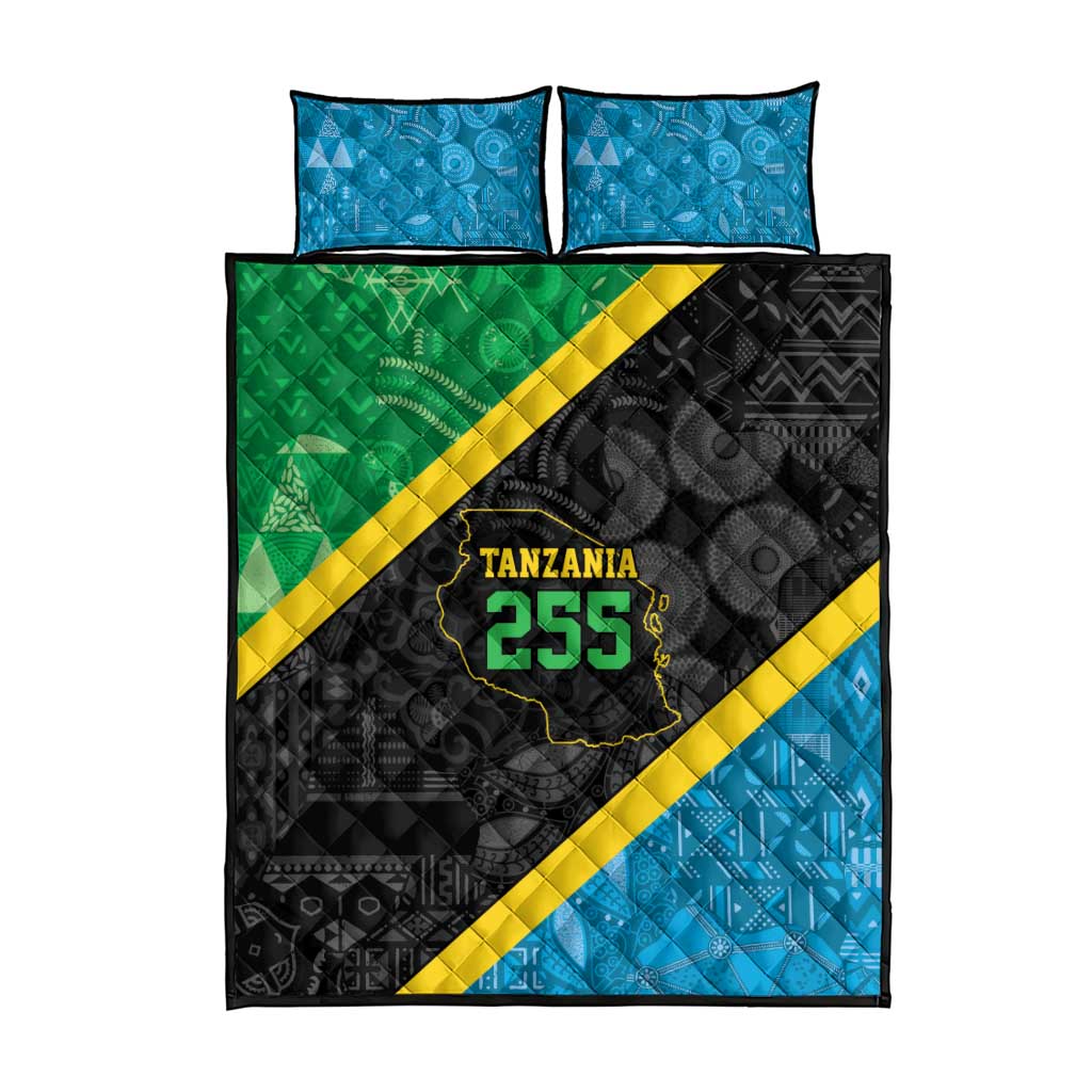 Tanzania 255 Quilt Bed Set African Mix Pattern Flag Motif LT9
