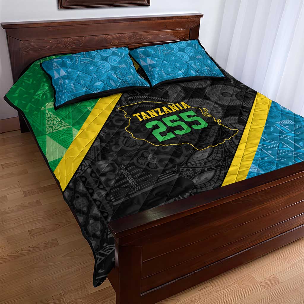 Tanzania 255 Quilt Bed Set African Mix Pattern Flag Motif LT9