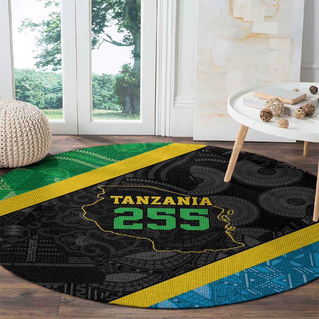 Tanzania 255 Round Carpet African Mix Pattern Flag Motif LT9