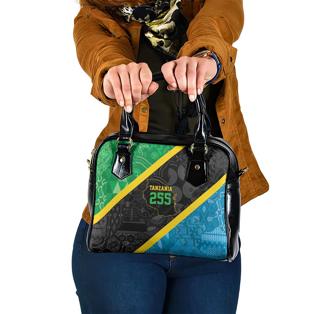 Tanzania 255 Shoulder Handbag African Mix Pattern Flag Motif LT9